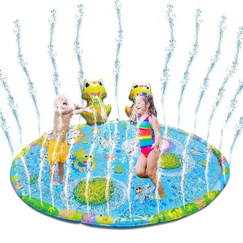 3d Frog Watering Mat Outdoor Lawn Playing Spray Water Games Toy