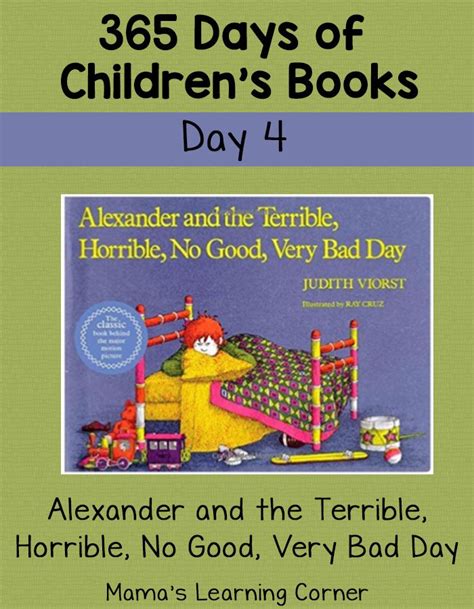 Day 4 Of 365 Days Of Childrens Books Alexander And The Terrible