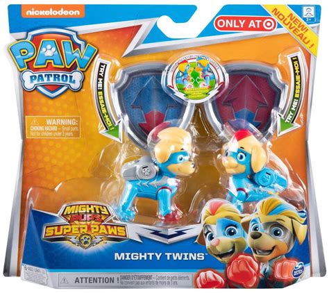 Paw Patrol Mighty Pups Super Paws Mighty Twins Exclusive Figure 2 Pack