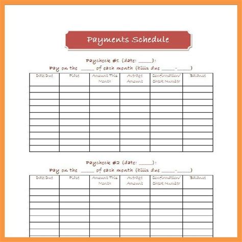 Bill Paying Calendar Template Calendar Template Printable