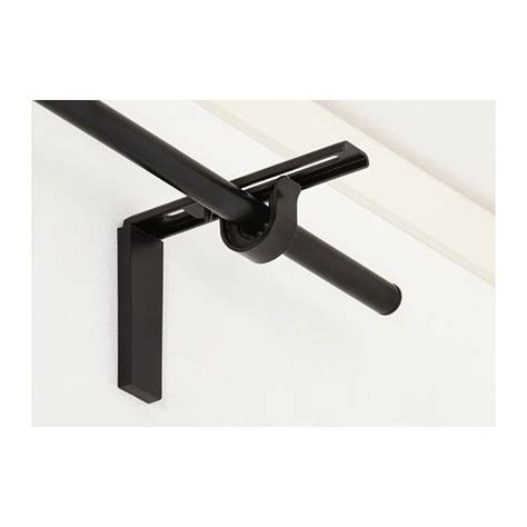 Anti slip liners prevent rod slipping. BETYDLIG Wall/ceiling bracket, black - IKEA | Curtain rod ...