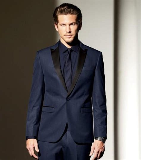 2017 Men Formal Suits Fashion Blue Navy Business Suit Men