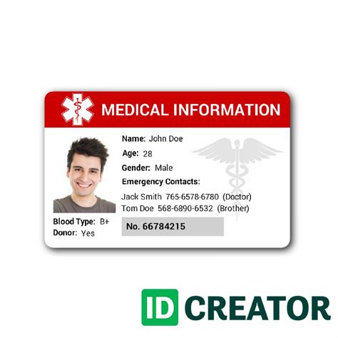 Doctor Id Badge Medical Identity Card Design Template Stock For