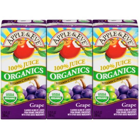 Apple And Eve Organic Grape Juice Boxes 3 Ct 675 Fl Oz Kroger