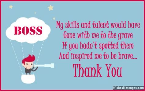 If a coworker really came through for you, tell her boss or offer a recommendation on linkedin. Thank You Notes for Boss: Messages and Quotes to Say ...