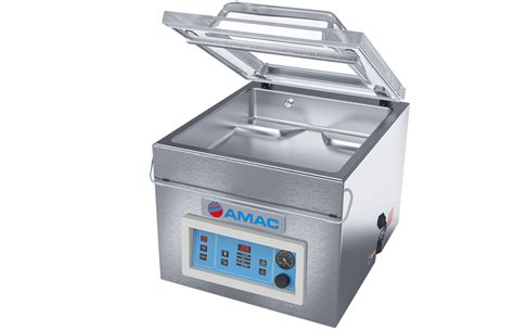Webomatic table vacuum machines are the reliable solution for the quick, easy and safe vacuum packaging of small products. AMAC Technologies - T-165F Tabletop Food Vacuum Packaging