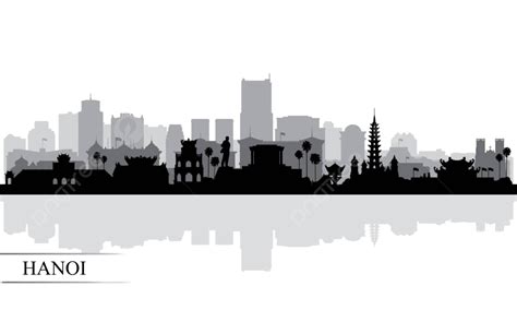 Hanoi City Skyline Silhouette Background Cityscape Skyline Silhouette