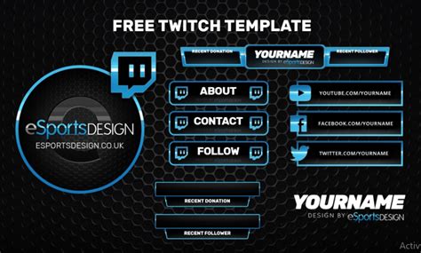 6 Free Twitch Overlay Template Template Business Psd Excel Word Pdf