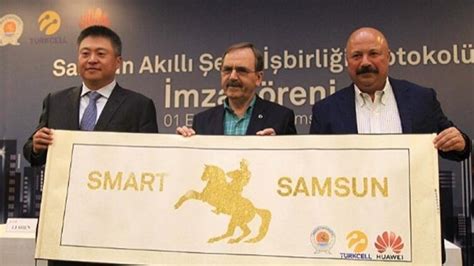 Turkcell ve Huawei Samsun da akıllı şehir için işbirliği yaptı