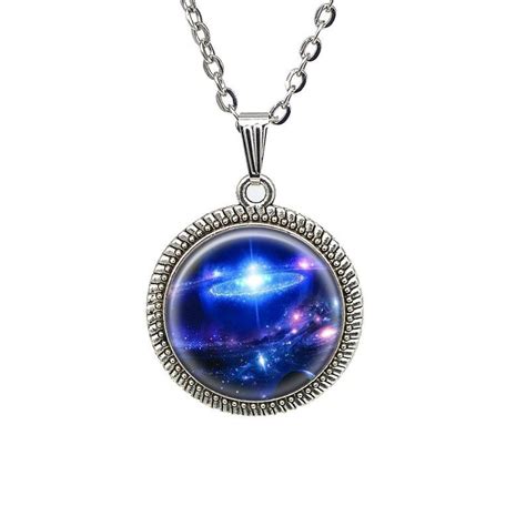 Galaxy Art Necklace Custom Nebula Universe Space Jewelry Etsy Art