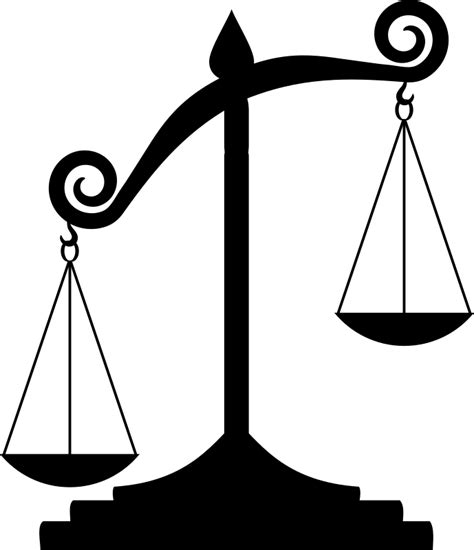 Clipart Unbalanced Scale Silhouette