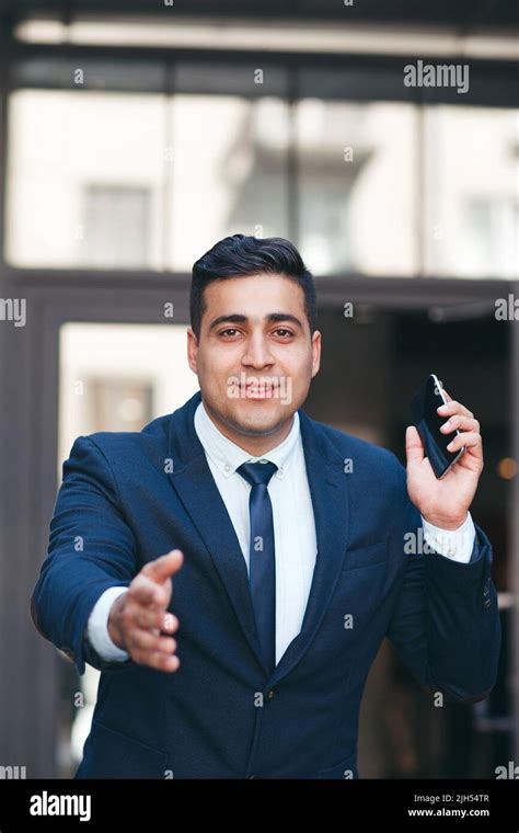 Young Man Giving A Hand For Handshake Stock Photo Alamy
