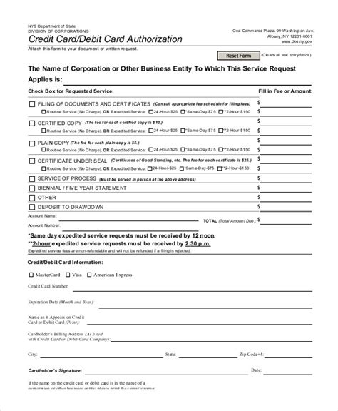 A credit card authorization form serves 2 primary purposes that play a large and important role for businesses and merchants. Sample Credit Card Authorization Form | charlotte clergy ...