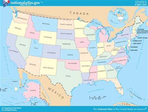 Map Of America Showing States