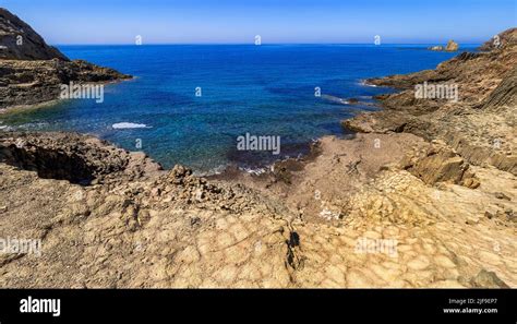 Columnar Jointing Structures Of Punta Baja Lava Flows Volcanic Rocks Cabo De Gata N Jar