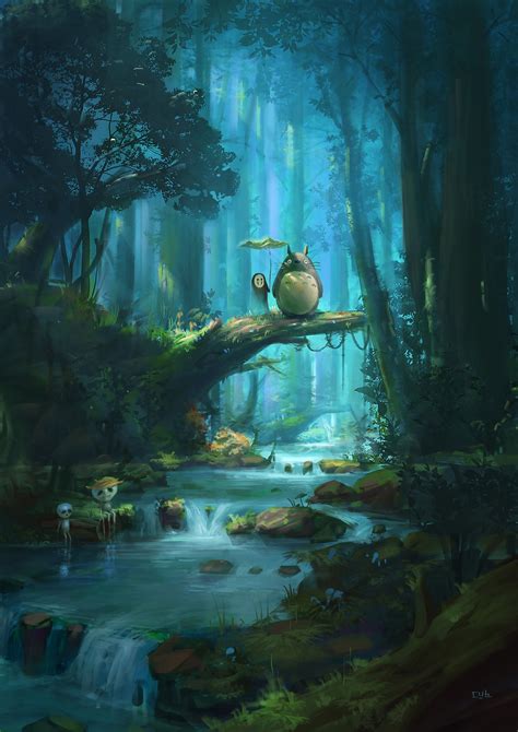 Totoro By Wu Xin Studio Ghibli Art Studio Ghibli Movies Studio Ghibli