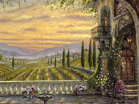 Tuscanyart Tuscan Viewrobert Finaleoil Painting