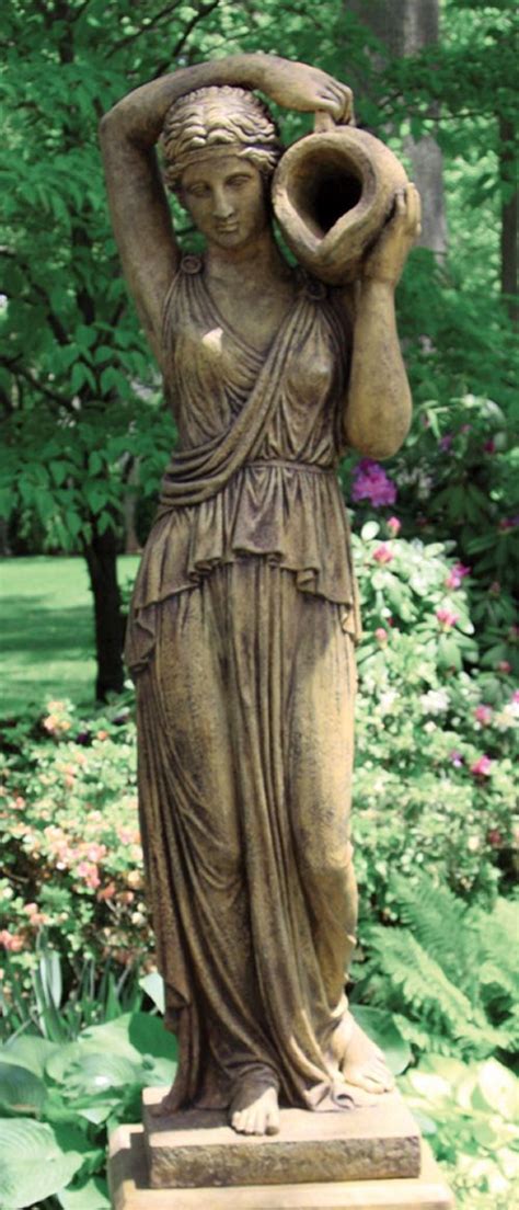 Grecian Woman With Pitcher Piped Statue Grecian Women Statue