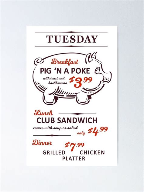 Hey Tuesday Pig N A Poke Poster By Persnicketyowl Pig Poking