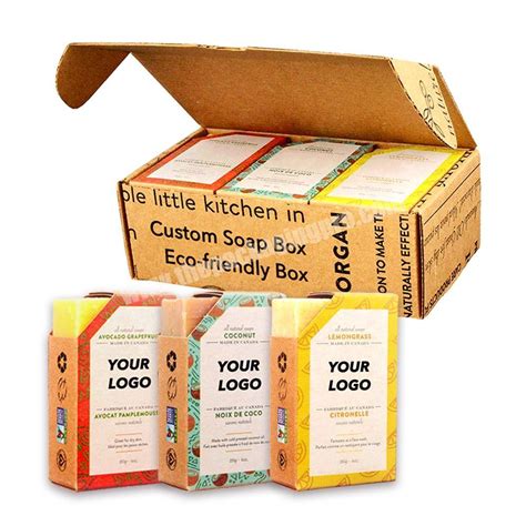 Eco Friendly Biodegradable Custom Logo Printed Handmade Bar Soap Kraft