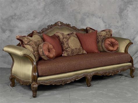 Luxury Silk Chenille Solid Wood Sofa Set 3pcs Hd 90008 Classic