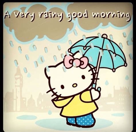 Hello Kitty Rainy Good Morning Quote Pictures Photos And Images For