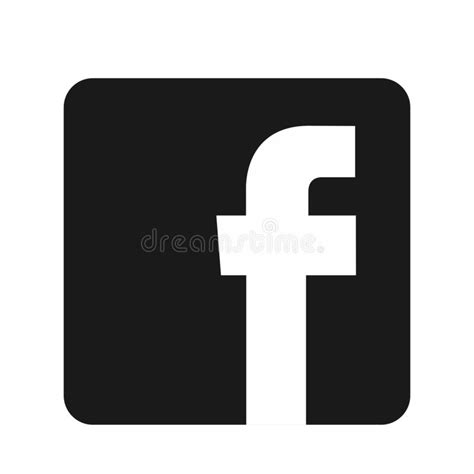 Facebook Logo Icon Vector In Black Illustrations On White Background