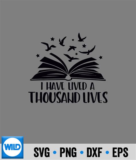 Reading Svg Ive Lived Thousand Lives Reading Book Lover Librarian Svg