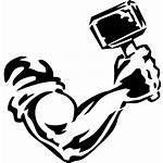 Hammer Arm Vector Clipart Clip Transparent Symbol