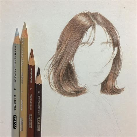 Draw Sketch Prisma Colorpencil Art Drawing Hair Artwork Illust