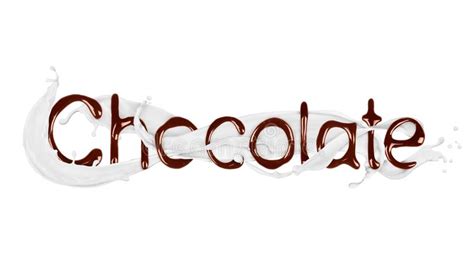 The Word Chocolate Written By Liquid Chocolate Stock Illustration