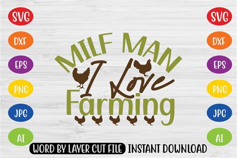 milf man i love farming svg cut filea grafica di kfcrafts · creative fabrica