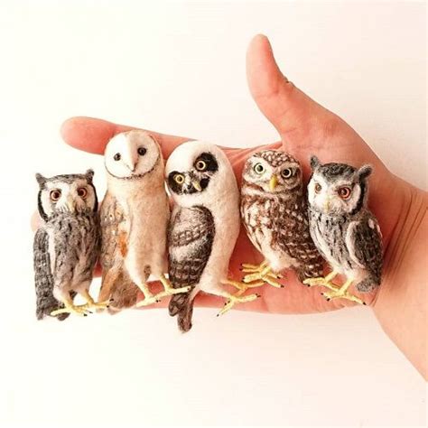 My Owl Barn Japanese Artist Makes Miniature Felted Sculptures With