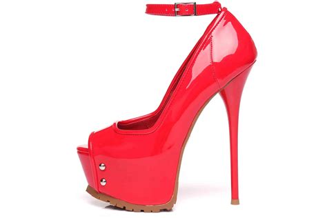 Giaro High Heels In Übergrößen Schwarz Madison Red Shiny Große Damenschuhe Schuhplus Schuhe