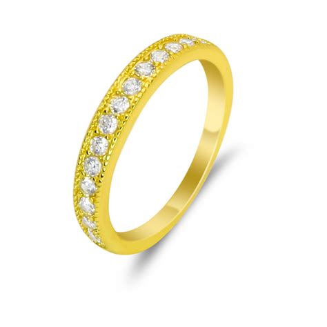 Goudkleurige Ring Met Zirkonia Steentjes Sieraden Webshop Juwelia
