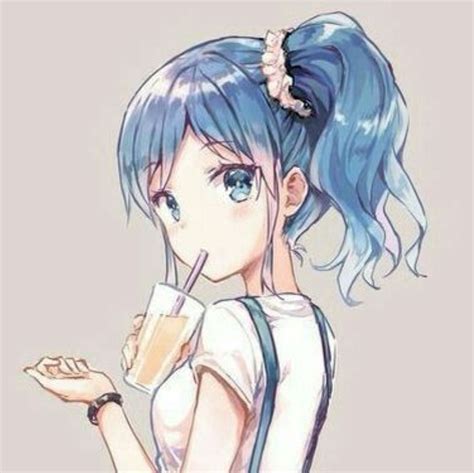 Pin By Penlocket♡ On A N I M E Anime Blue Hair Anime Art Girl