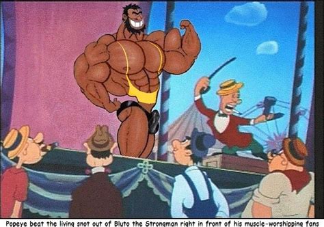 bluto the muscle man bear cartoon fictional characters art