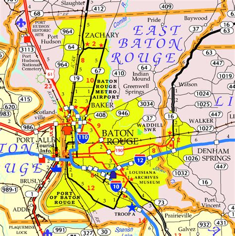Plus, explore other options like satellite maps, baton rouge topography maps, baton rouge schools. Baton Rouge Louisiana Map