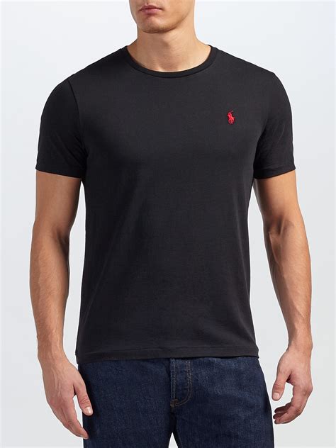 Enjoy complimentary delivery on orders over £70. Polo Ralph Lauren Cotton Basic Custom Fit T-shirt in Black ...
