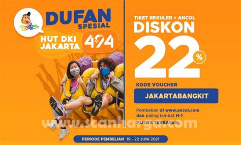 Hari jadi dki jakarta akan diperingati setiap tanggal 22 juni yang mana pada tahun ini bertepatan dengan hari selasa aplikasi untuk membuat twibbon selamat hari jadi jakarta 494 tahun. Promo DUFAN HUT DKI JAKARTA 494 - Diskon 22% Tiket Reguler ...