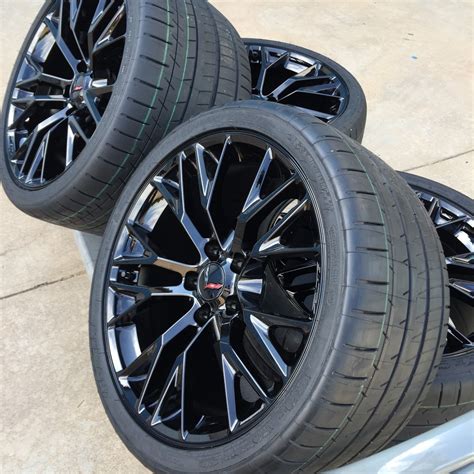 Gm C7 Z06 Black Corvette Wheel And Michelin Tire Package
