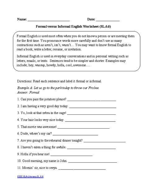 Free Printable 6th Grade English Grammar Worksheets Free Printable