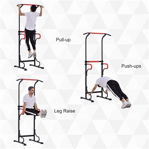 Chin Up And Dips Exercise Power Tower Station Home Gym Gear