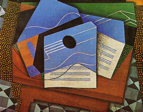 Juan gris gitarre auf einem tisch (1915). Juan Gris - Gitarre auf einem Tisch (1915) | Leinwandkunst ...
