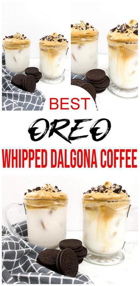 Dalgona Coffee Easy And Simple Whipped Dalgona Coffee Oreo Cookie