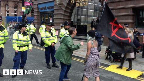 The Conservative Conference Protests Bbc News