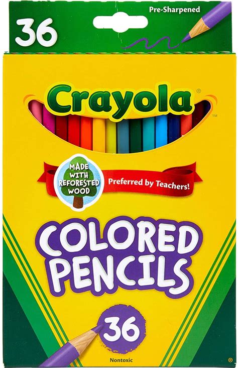 Crayola Colored Pencil Set School Supplies Assorted Colors 36 Count