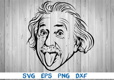 Albert Einstein Silhouette Picture Svg Png Eps Dxf Etsy