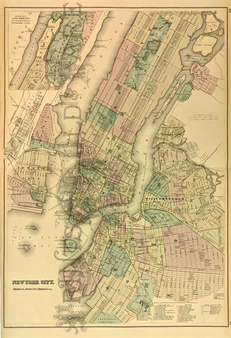 Old Maps Of New York City Old New York Map New York Usa