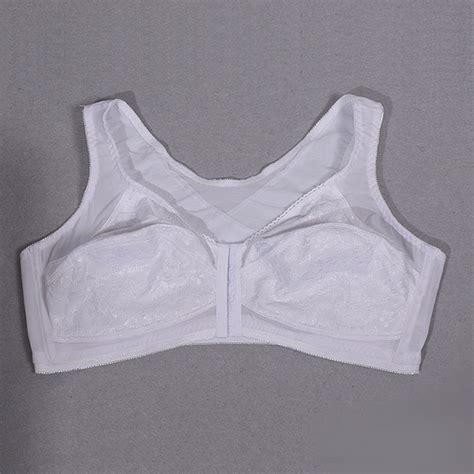 Plus Womens Full Coverage Front Closure Wire Free Back Support Bra